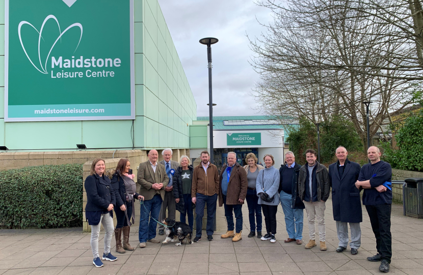 Group outside Leisure Centre