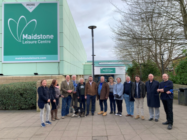 Group outside Leisure Centre